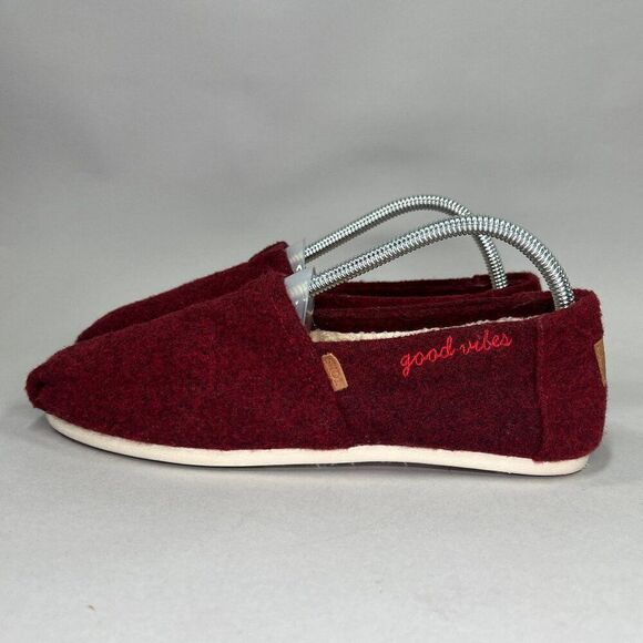 Toms Women's Size 8.5 Burnt Henna Good Vibes Felt Classic Slip On Shoes - Picture 4 of 13